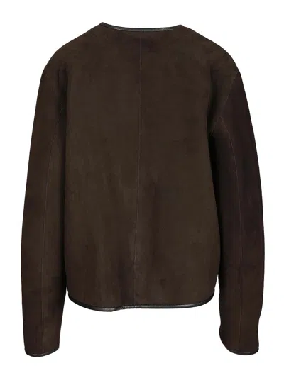 Blazé Milano Reversible Jacket Textured Fabric In Black