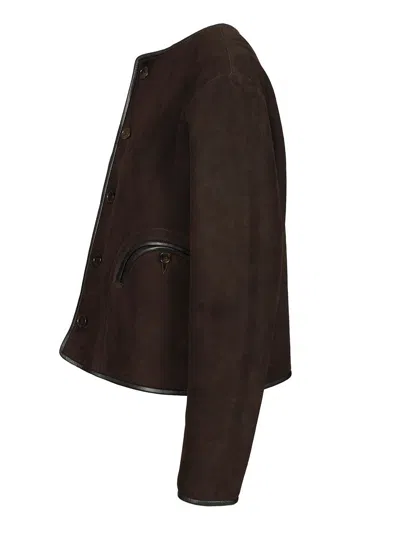 Blazé Milano Reversible Jacket Textured Fabric In Black