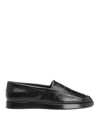 Fear Of God Crocodile-embossed Loafers In Black