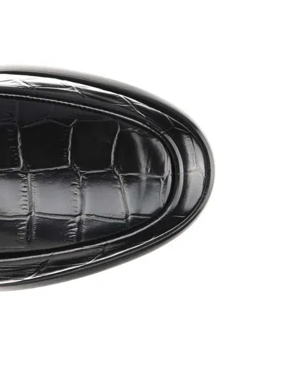 Fear Of God Crocodile-embossed Loafers In Black