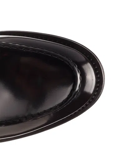 Corvari Brushed Leather Penny Loafer Loafers Black In Brown