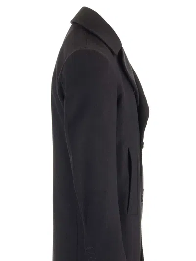 Guarinucci Short Double-breasted Coat Jackets Blue In Black