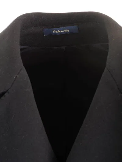 Guarinucci Short Double-breasted Coat Jackets Blue In Black