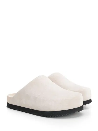 Wud Suede Clogs In Neutral