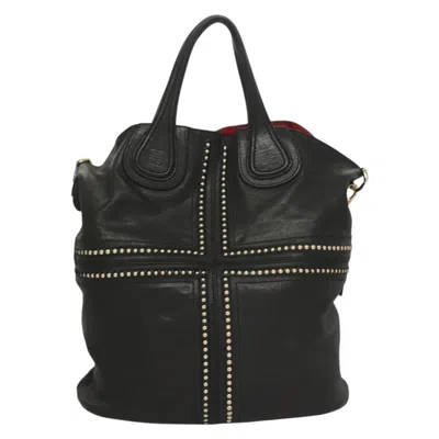 Pre-owned Givenchy Nightingale Black Leather Tote Bag ()