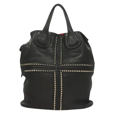 Pre-owned Givenchy Nightingale Black Leather Tote Bag ()