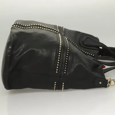 Pre-owned Givenchy Nightingale Black Leather Tote Bag ()