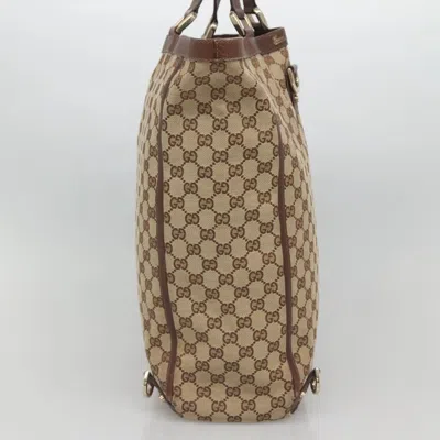 Pre-owned Gucci Abbey Beige Canvas Tote Bag ()