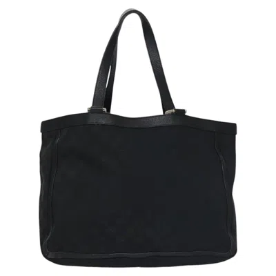 Pre-owned Gucci Abbey Black Canvas Tote Bag ()