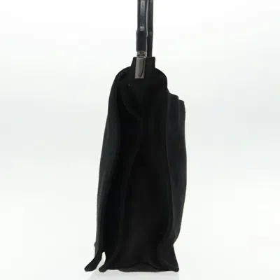 Pre-owned Gucci Bamboo Black Suede Shoulder Bag ()