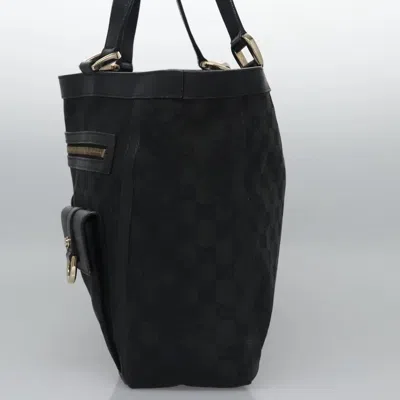 Pre-owned Gucci Abbey Black Canvas Tote Bag ()
