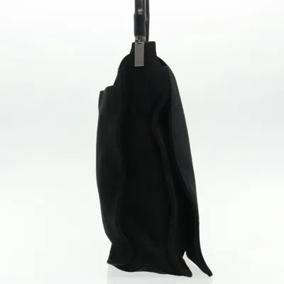 Pre-owned Gucci Bamboo Black Suede Shoulder Bag ()