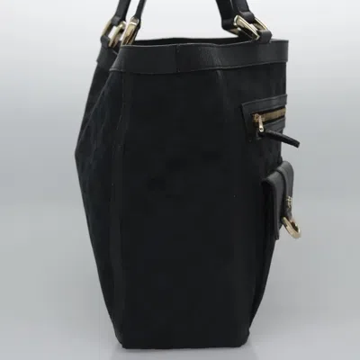 Pre-owned Gucci Abbey Black Canvas Tote Bag ()