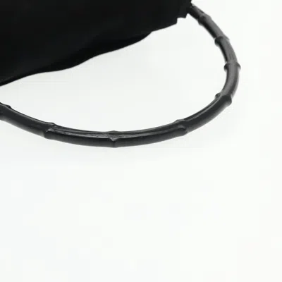 Pre-owned Gucci Bamboo Black Suede Shoulder Bag ()