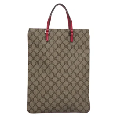 Pre-owned Gucci Gg Canvas Beige Canvas Tote Bag ()