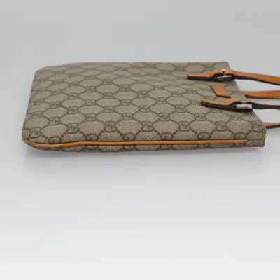 Pre-owned Gucci Gg Canvas Beige Canvas Tote Bag ()