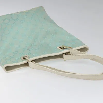 Pre-owned Gucci Gg Canvas Blue Canvas Tote Bag ()
