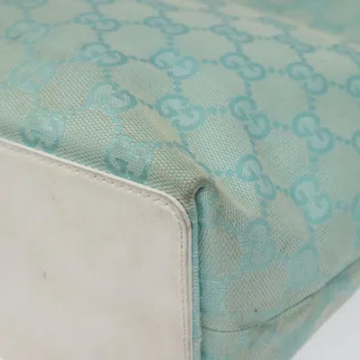 Pre-owned Gucci Gg Canvas Blue Canvas Tote Bag ()