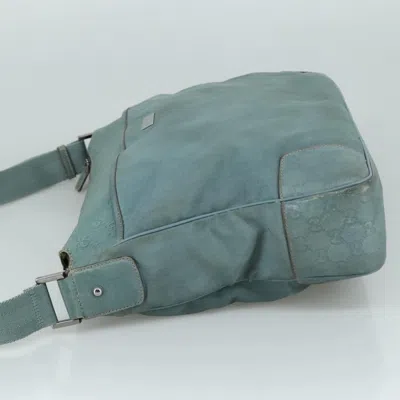 Pre-owned Gucci Gg Canvas Turquoise Canvas Shoulder Bag ()
