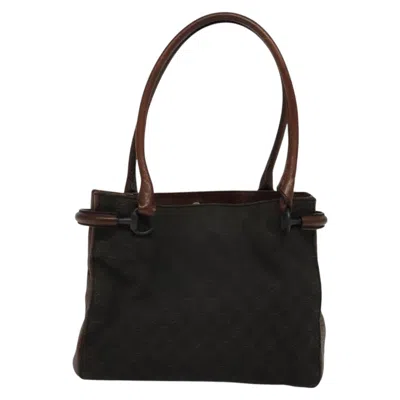 Pre-owned Gucci Horsebit Brown Canvas Tote Bag ()