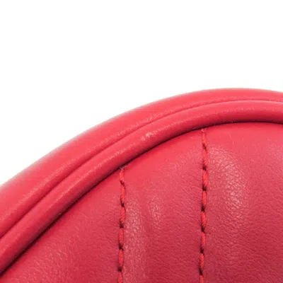Pre-owned Gucci Marmont Red Leather Shoulder Bag ()