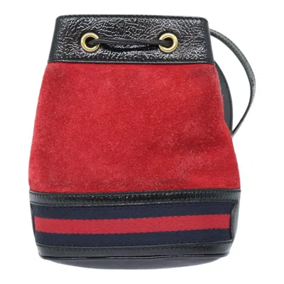 Pre-owned Gucci Ophidia Red Suede Shoulder Bag ()