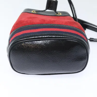Pre-owned Gucci Ophidia Red Suede Shoulder Bag ()