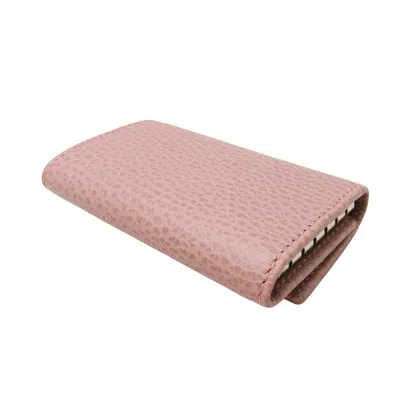 Pre-owned Gucci Swing Pink Leather Wallet  ()