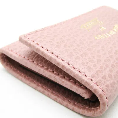 Pre-owned Gucci Swing Pink Leather Wallet  ()