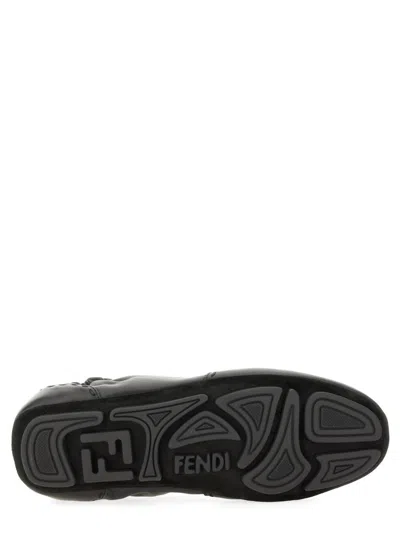 Fendi Calf Leather Sneakers With Subtle Branding