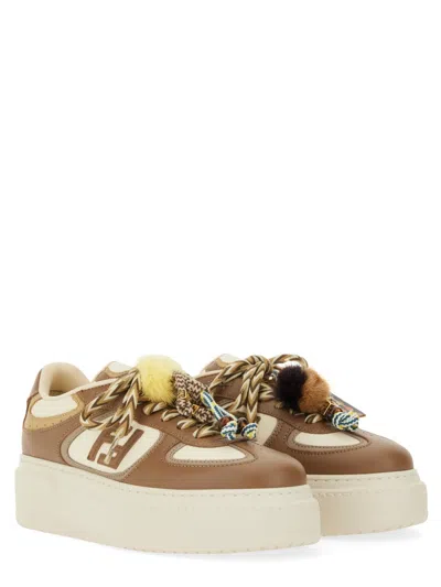 Fendi Sneakers Chunky Sole Contrast Panels