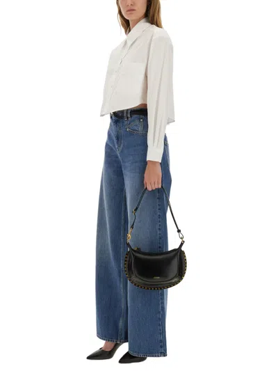 Isabel Marant Long Sleeve Collared Top With Chest Pocket In White