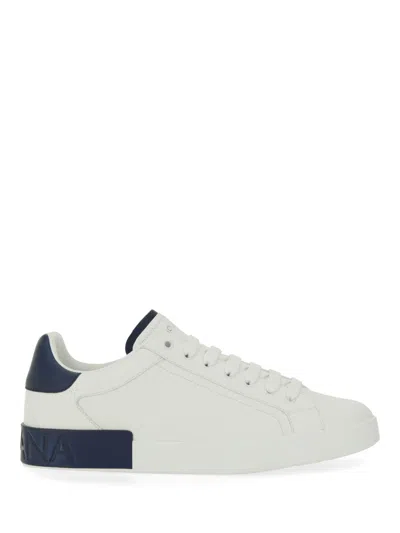 Dolce & Gabbana White Sneakers With Minimalist Design And Cushioned Sole In White