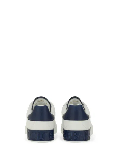 Dolce & Gabbana White Sneakers With Minimalist Design And Cushioned Sole In White