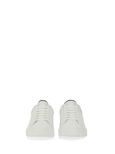 Dolce & Gabbana White Sneakers With Minimalist Design And Cushioned Sole In White