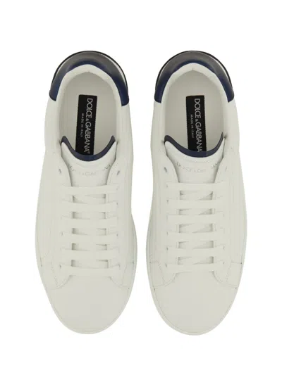 Dolce & Gabbana White Sneakers With Minimalist Design And Cushioned Sole In White