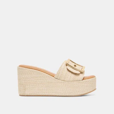 Dolce Vita Jilian Wedges Lt Natural Raffia In Brown