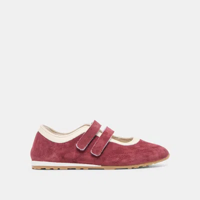 Dolce Vita Swan Sneakers Burgundy Suede In Red
