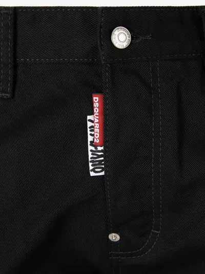 Dsquared2 Dsquared Black Denim Dsquared X Magliano Protesta 642 Jeans In Black