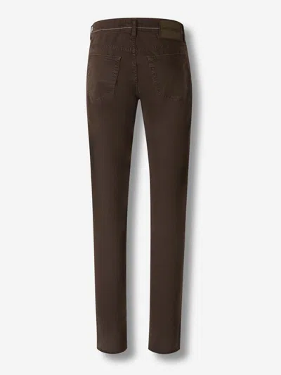 Jacob Cohen Logo-patch Denim Jeans In Brown