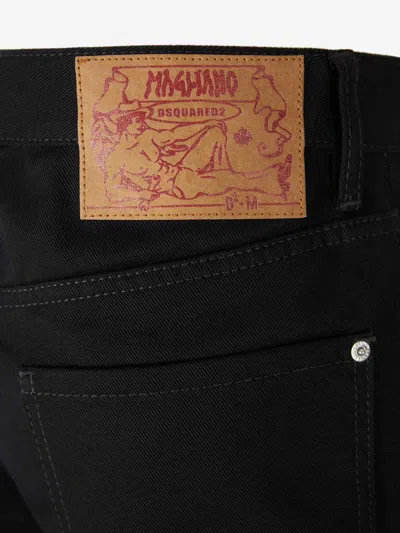 Dsquared2 Dsquared Black Denim Dsquared X Magliano Protesta 642 Jeans In Black