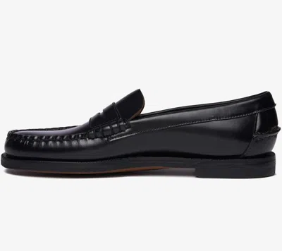 Sebago Dan Bordeaux Pull-on Loafers In Leather Woman In Black