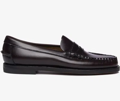 Sebago Dan Bordeaux Pull-on Loafers In Leather Woman In Brown
