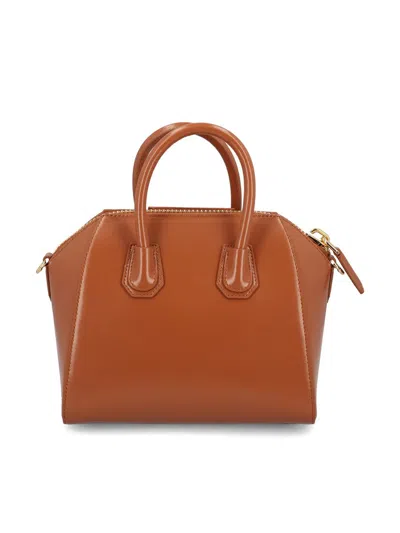 Givenchy Leather Top-handle Shoulder Bag In Brown