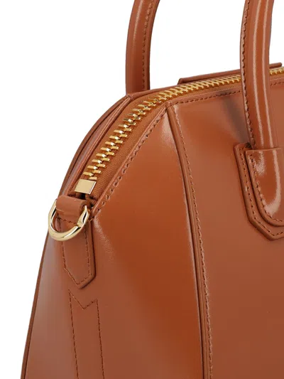 Givenchy Leather Top-handle Shoulder Bag In Brown