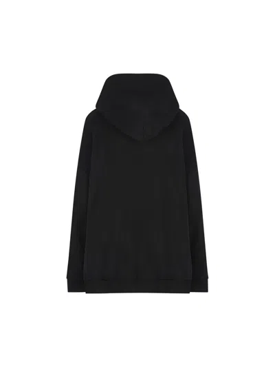 Givenchy Hooded Cotton Sweatshirt Featuring Kangaroo Pocket In Black