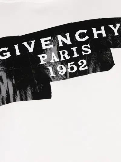 Givenchy Logo Printed Drawstring Hoodie In White