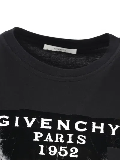 Givenchy Crew-neck Short Sleeve Graphic Cotton T-shirt In Black