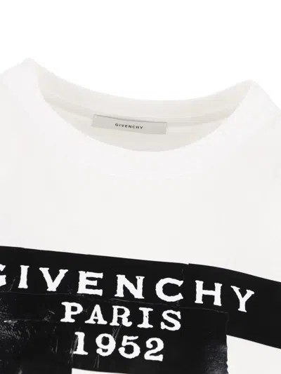 Givenchy White T-shirt With Lettering Logo On The Front In Cotton Woman In White