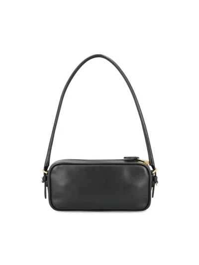Miu Miu Leather Logo-detail Mini Bag In Black